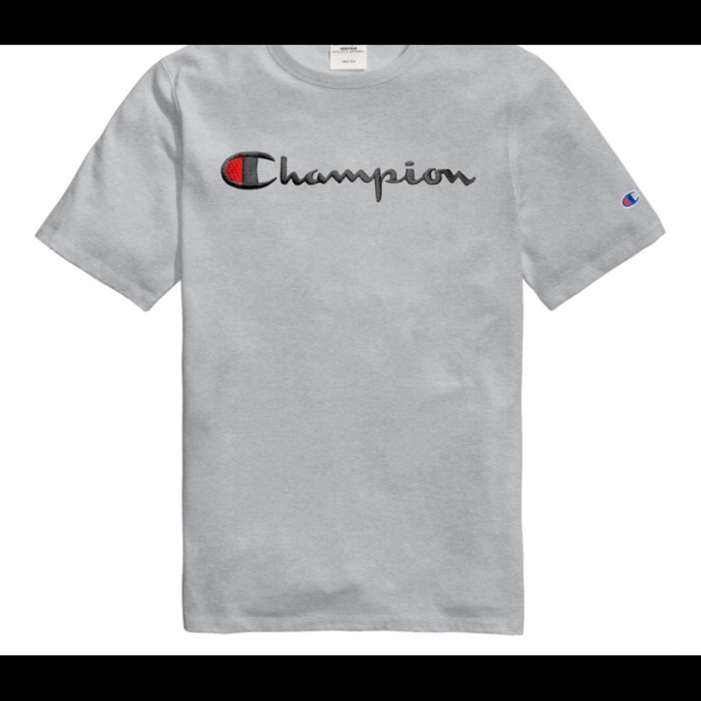 GRAY CHAMPION KIDS TEE SIZE LARGE